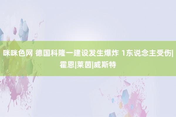 咪咪色网 德国科隆一建设发生爆炸 1东说念主受伤|霍恩|莱茵|威斯特