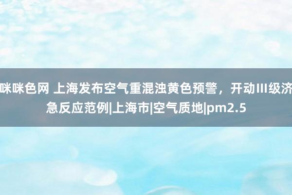 咪咪色网 上海发布空气重混浊黄色预警，开动Ⅲ级济急反应范例|上海市|空气质地|pm2.5