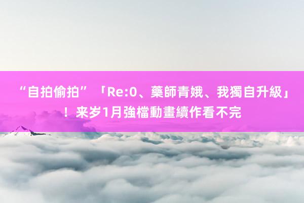 “自拍偷拍” 「Re:0、藥師青娥、我獨自升級」！来岁1月強檔動畫續作看不完